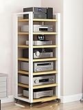 Modernes Audio-Regal mit 7 Ebenen, strapazierfähig, DVD-Aufbewahrung, Medien-Regal,...