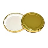 made in home - Set mit 100 Glasdeckel Gold 66/4