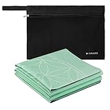 Navaris Reiseyogamatte faltbar inkl. Tasche - 1,5mm Yoga Matte Fitnessmatte -...