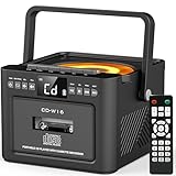 Greadio CD Player Tragbar, Boombox Kassettenspieler mit UKW Radio, Bluetooth...