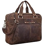 ROYALZ 'Chicago' Leder Umhängetasche Herren Laptoptasche 15,6 Zoll Messenger Bag...