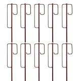 KRUSE 10 x Laterneneisen mit UVV-Bügel - 125 cm Ø 12 mm- Absperrleinenhalter...