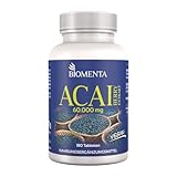 BIOMENTA Acai Beeren 60.000 mg - 180 Acai Tabletten mit hochwertigen 30:1 Acai Extrakt –...