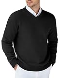 COOFANDY V-Ausschnitt Pullover für Herren Männer Herrenpullover V Langarm...