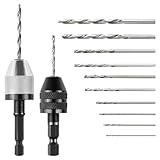 2 Stück Schnellspannbohrfutter, 1/4 Zoll Sechskantschaft Bohrer Adapter, 0.3-6.5 mm und...