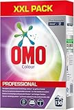 Omo Professional Buntwaschmittel Pulver Großpackung - Leuchtende Farben, Kein Verbleichen...
