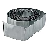 Relaxdays Rasenkante 10m, Beetbegrenzung aus Metall, verzinkt, flexibel, Umrandung f. Beet...