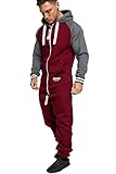 Amaci&Sons Herren Overall Jumpsuit Onesie Jogging Sportanzug Trainingsanzug Jogginganzug...