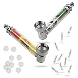 LHOEST 2 Stück Pfeifen Set, Pipe Purpfeife, Tragbare Mini Pfeifenhalter mit 10...