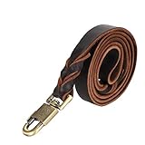 Leder Hundeleine Hundeführleine Lederleine Hund Weiches Leder Hundehalsband &...