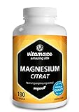 Magnesium-Citrat Kapseln hochdosiert & vegan, 2250 mg davon 360 mg elementares...