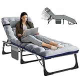 Klappbett Gästebett Klappbar 190x68cm, ZIKEBTUY Feldbett Camping Bett Tragfähigkeit...