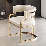 Moderner Ledersessel mit goldenen Metallbeinen, gepolsterter Sessel für Wohnzimmer,...