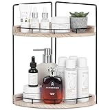 Winter Shore Eck-Regal Badezimmer aus Holz mit 2 Ebenen - Waschtisch-Organizer...