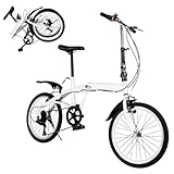 Garbenat 20 Zoll Faltrad 6 Gang Klapprad Erwachsene City-Faltrad für 1.4-1.9m, Outdoor...