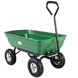 Gardebruk® Bollerwagen mit Kippfunktion 300kg Belastbar 4 Profil Gelände Räder...