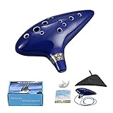 LIEKE Ocarina 12-Loch Alto C Keramik Okarina Zelda, Musikinstrument, Geschenk...