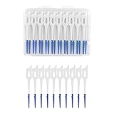 Zahnseide-Plektren für Interdentalbürsten, Zahnseide-Sticks mit Aufbewahrungskoffer für...