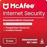 McAfee Internet Security (1 Geräte) 2025 | 12 Monate| Echtzeitschutz für PCs...