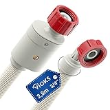VIOKS Aquastop Zulaufschlauch Waschmaschine 2,5m 90°C Schlauch 3/4 Zoll Gerade/Gewinkelt...