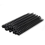 RAYSON Plastikbinderücken, 90 Blatt, 21 Ringe, 12 mm, Schwarz, A4, 100 Stück