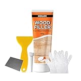 MOLLOR Allzweck-Holzspachtel, 150.0 g weißer Holzkitt Reparatur für Löcher, schnelle...