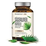 BrainEffect Sägepalmenextrakt (280mg pro Tagesdosis) - 180 Vegane Kapseln in Braunglas,...