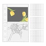 Mihauuke Blatt Schutzfolien - 10 Stück 6-Ring Foto-Schutzhüllen für Ordner | Klare...