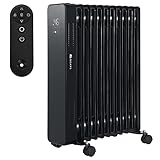 Juskys Elektroheizung Ölradiator 2500W energiesparend - WiFi Steuerung, Fernbedienung,...