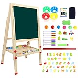 Dripex Kinder Tafel Holz Kindertafel Malerei Holztafel Doppelseitige Kreidetafel und...
