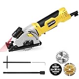 Enventor Mini Kreissäge 580W, Mini Handkreissäge mit Skalenlineal & Laserführung,...