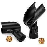 Moukey Mic Clip Universal Mikrofonclip, Mikrofonklemme Klammer Mikrofonhalter mit 5/8 Zoll...