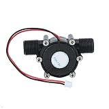 UPQRSG DC Wasserturbinengenerator, 12 V, 10 W, Schwarz, DC Elektro Mini Wasserkraft Hydro...