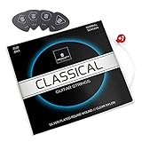 MORIATY® Gitarrensaiten Konzertgitarre, Saiten für klassische Gitarre aus Nylon und...
