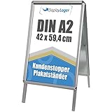 DisplayLager, Dänische Qualität - Kundenstopper Alu-Line Rondo inkl. 2 x APET für 2...