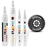 DULZEN 4 Stück Reifenstift Reifen Stift Weiß Wasserfest Mehrere Größen...