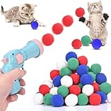 LUXECOVE Katzenspielzeug, Launcher-Set mit 50 Bällen, interaktives...