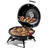 CUSIMAX Elektrogrill Tischgrill, für Innen- & Außennutzung, Balkon, Garten & Küche,...