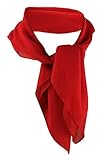 TigerTie Damen Chiffon Nickituch in rot einfarbig unicolor - Halstuch Größe 50...