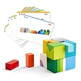 HABA 305463 - 3D-Legespiel Würfelmix, Holzspielzeug zum Legen und Stapeln, 19...