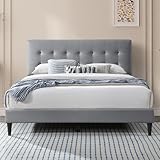 Home Collective Bett 160x200 cm Polsterbett mit Lattenrost Bettgestell...