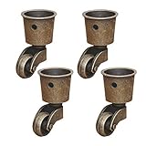 Möbelrollen aus Metall, bewegliche Schwenkräder, universelle Antik-Cup-Rollen,...