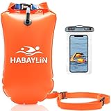 Habaylin Schwimmboje - 20L Orange, Boje Schwimmen für Erwachsene und Kinder, Trockensack...