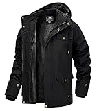 MAGCOMSEN Herren Winterparka Fleece Gefüttert Winterjacke mit Fell Herren Cargo...