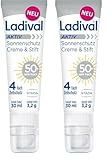 Ladival Aktiv Sonnenschutz Creme & Stift LSF 50+ - Sonnencreme für Gesicht und Lippen,...