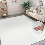 BEIMO Waschbarer Teppich Wohnzimmer Kurzflor Anti-Rutsch Unterseite Uni Modern...