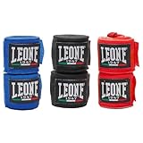 LEONE 1947, 3 Paar Bandagen schwarz/blau/rot, 4,5 m, AB705P