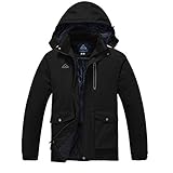donhobo Herren Skijacke Atmungsaktiv Warm Gefüttert Winterjacke Outdoor Winddichte...