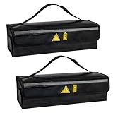 2 Stück Feuerfeste Box für Fahrradakku, Feuerfest bis 1400 °C, Akku Tasche...