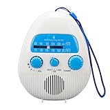 Sarini Wasserdichtes kabelloses FM-Badezimmerradio,tragbares AM-FM-Duschradio,eingebauter...